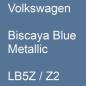 Preview: Volkswagen, Biscaya Blue Metallic, LB5Z / Z2.